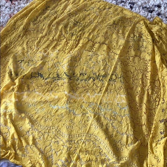 Vintage lace fabric. Mustard. - Picture 3 of 3